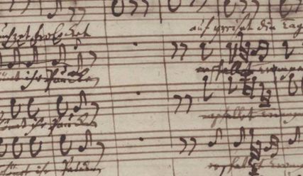 Handschrift des Weihnachtsoratoriums von Johann Sebastian Bach - Copyright: common wikipedia