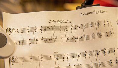 Noten von 'O du fröhliche'  - Copyright: Karen Diehn