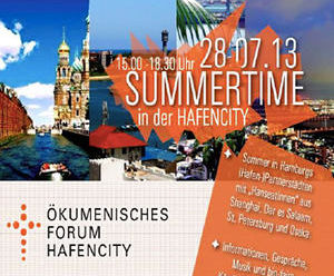 Kulturelle Impressionen aus Shanghai, Osaka, Dar es Salaam und St. Petersburg - Plakatausschnitt - Copyright: Ökumenisches Forum HafenCity