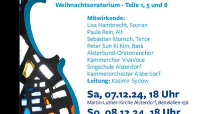 Plakat Adventskonzert Weihnachtsoratorium im Alsterbund - Copyright: KG ML Alsterbund