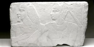 Grabrelief - Paar aus Altägypten - Copyright: Brigitte Saal, Museum für Völkerkunde, Hamburg