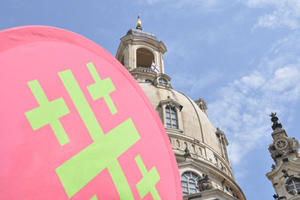 Kirchentag an der Frauenkirche (Foto: Kirchentag)