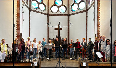 Der Kammerchor Nordklang in der Kreuzkirche - Copyright: Ciarah Schädtler