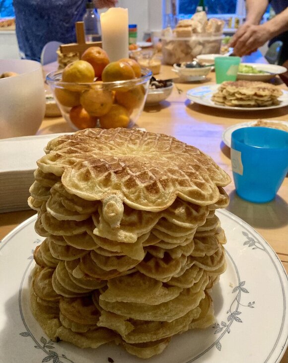 Waffeln auf Teller