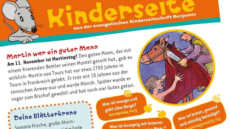 Ausschnitt der intakten Kinderseite