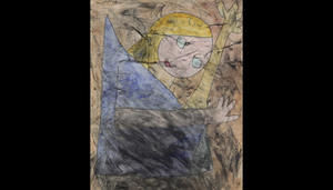 Engel, noch tastend, 1939, Kreide, Kleisterfarbe und Aquarell auf Papier auf Karton, Dauerleihgabe, Privatbesitz Schweiz - Ausschnitt -  - Copyright: Zentrum Paul Klee, Bern